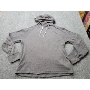 Grayers Clothiers‎ Mens Large Gray Waffle Knit Pullover Hoodie Raglan Sleeve